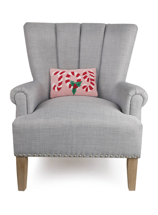 Hook Pillow, Candy Cane Joy