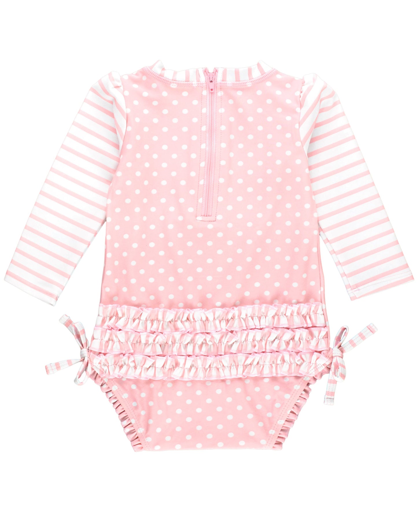 Pink Polka Dot One Piece Rash Guard