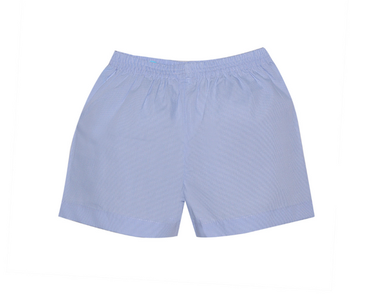 Blue Micro Gingham Bennett Boy Shorts