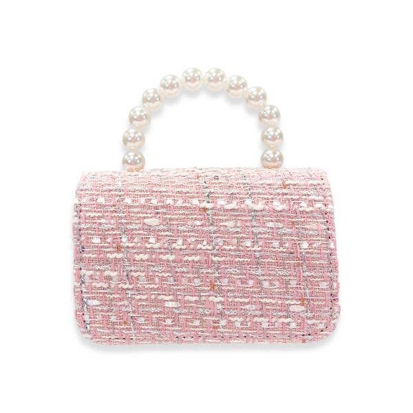 Lily & Bow Tweed Purse, Pink