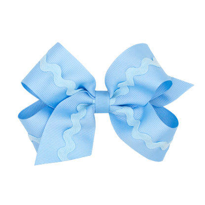 Medium Grosgrain Hair Bow with Ric-Rac Trim