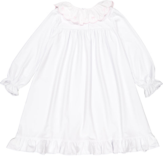 White with Pink Trim Signature Nightgown