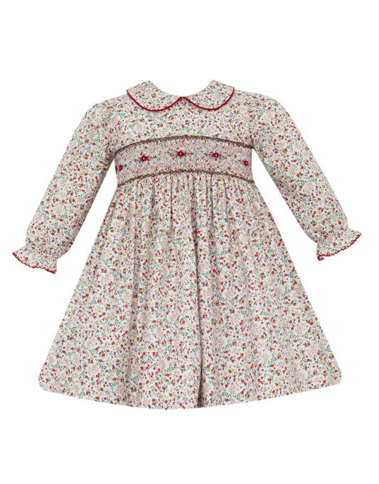 Lily Red & Pink Holiday Liberty Print Collared Float Dress