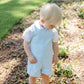 Laurel Seersucker Short John John w/ Tabs