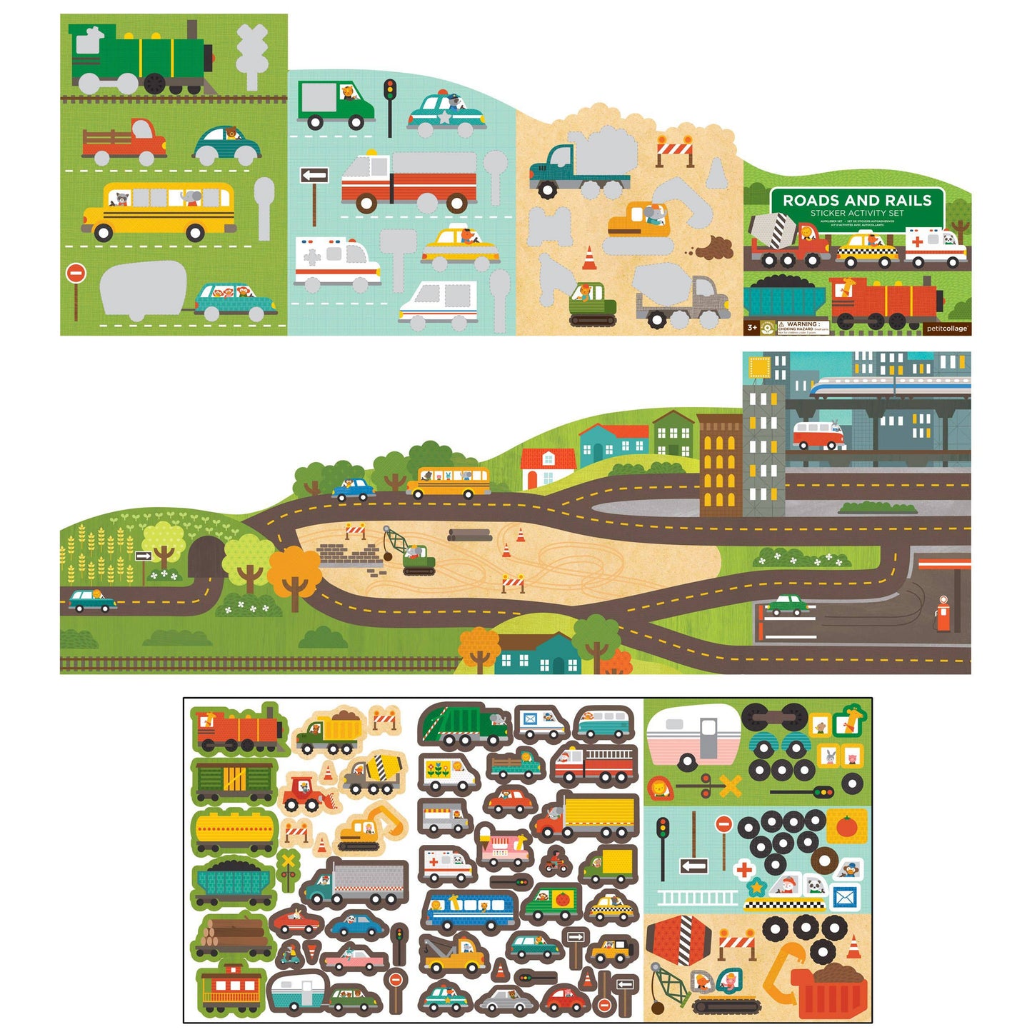 Roads & Rails Sticker Activity Set