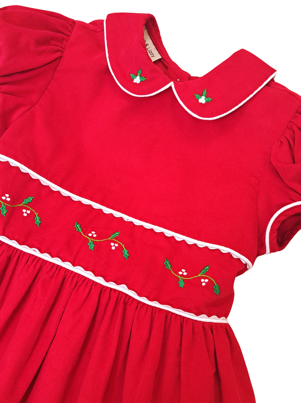 Corduroy Red Classic Christmas Dress