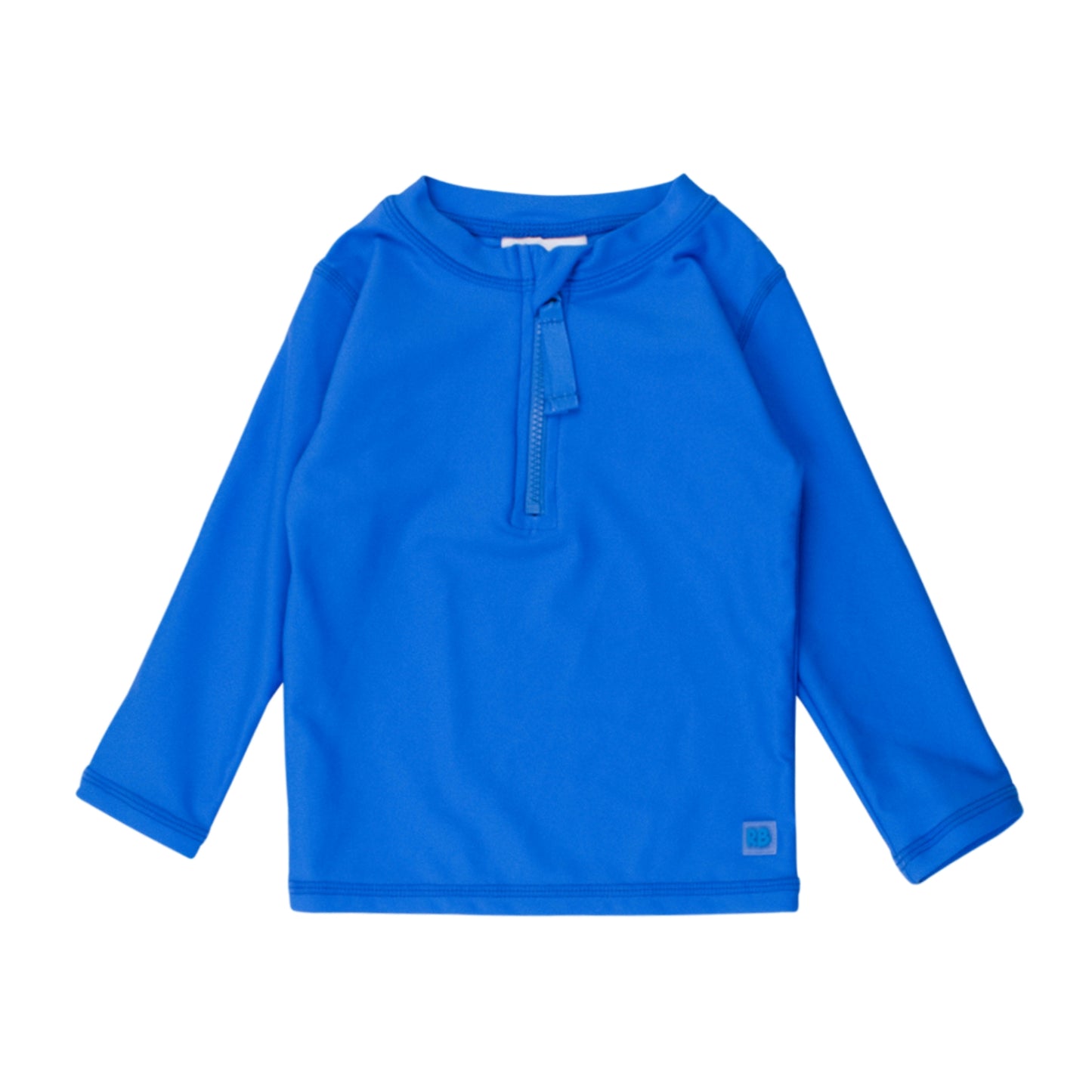 Sonic Blue Long Sleeve Zipper Rash Guard