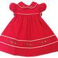 Corduroy Red Classic Float Christmas Dress