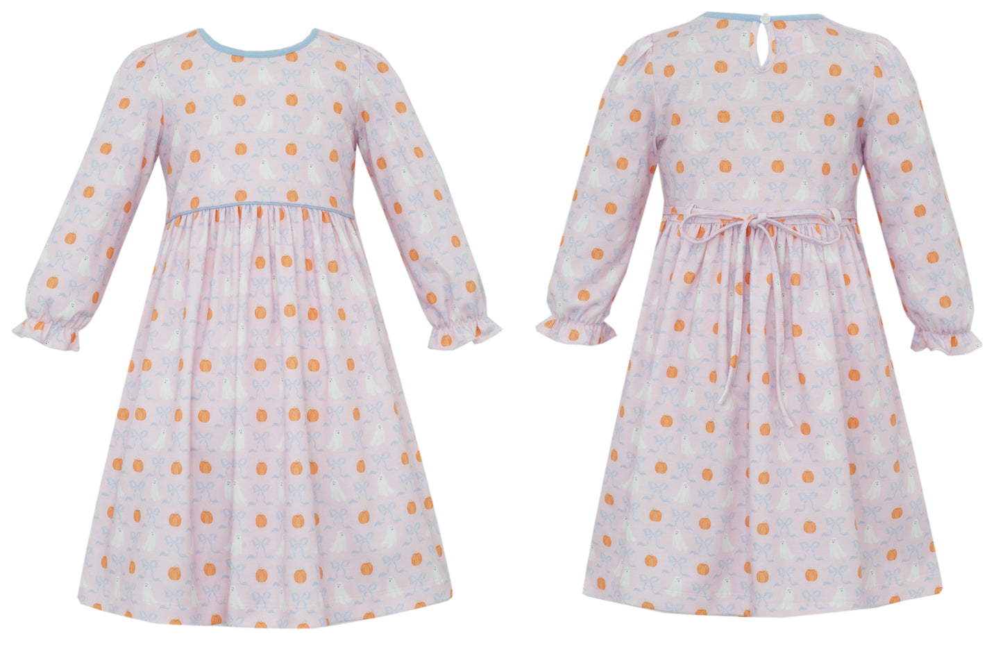 Ghost Knit Print Pink & Blue Dress