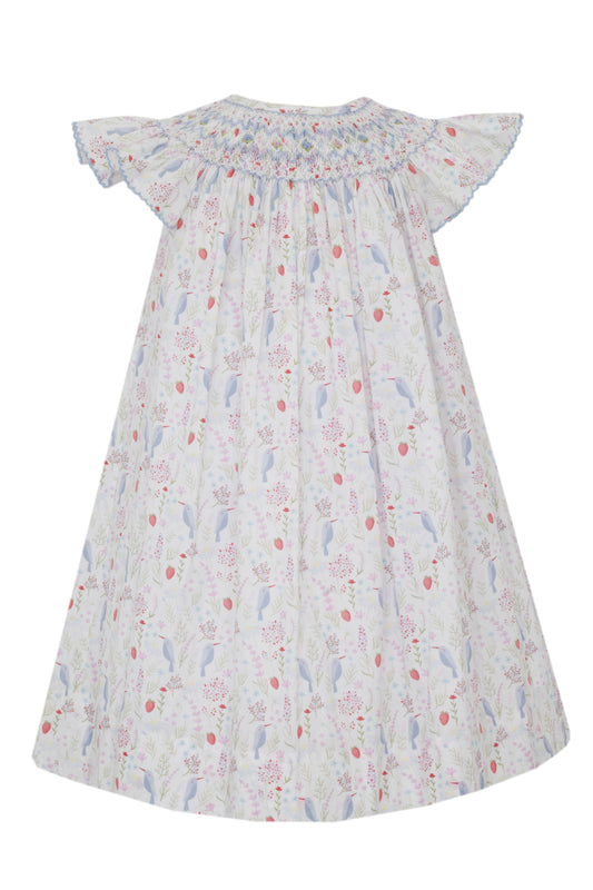 Angel Wing Bishop Dress, Birds