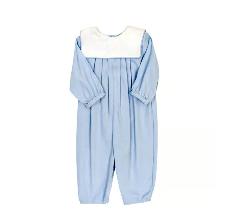 Light Blue Corduroy Dressy Bubble Long