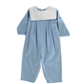 Light Blue Corduroy Dressy Bubble Long