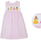 Princess Smocked Pink Check Sleeveless Dress