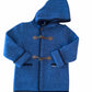 Medium Blue Toggle with Hood Horns Coat