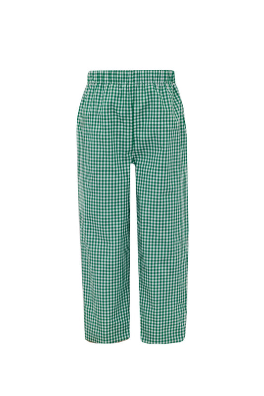 Gingham Boy's Pants, Santa Sleigh