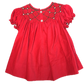 Red Corduroy Smocked Bishop Christmas Classic