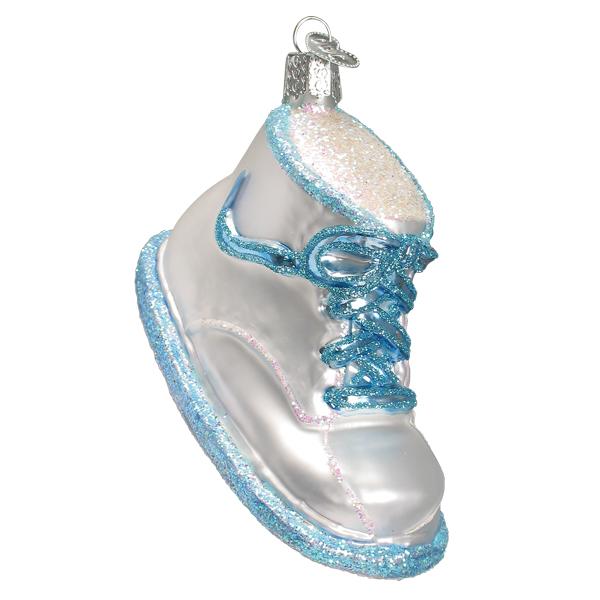 Ornament, Blue Baby Shoe