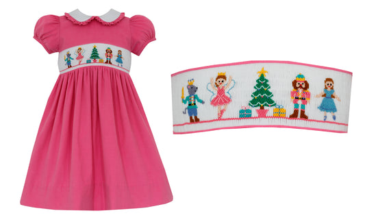Girl Nutcracker Rose Pink Cord Dress