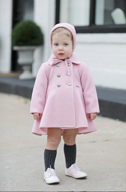 Pink Twirl Wool Coat