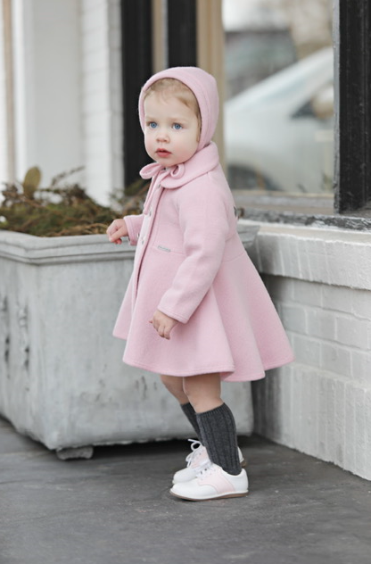 Pink Twirl Wool Coat