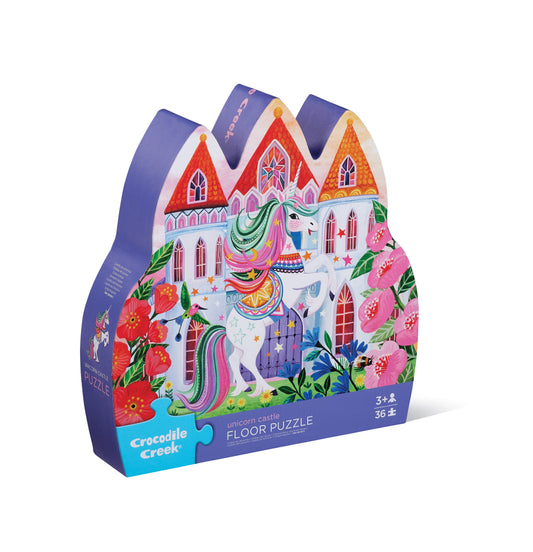 36-Piece Shaped Box Puzzle - Unicorn Castle