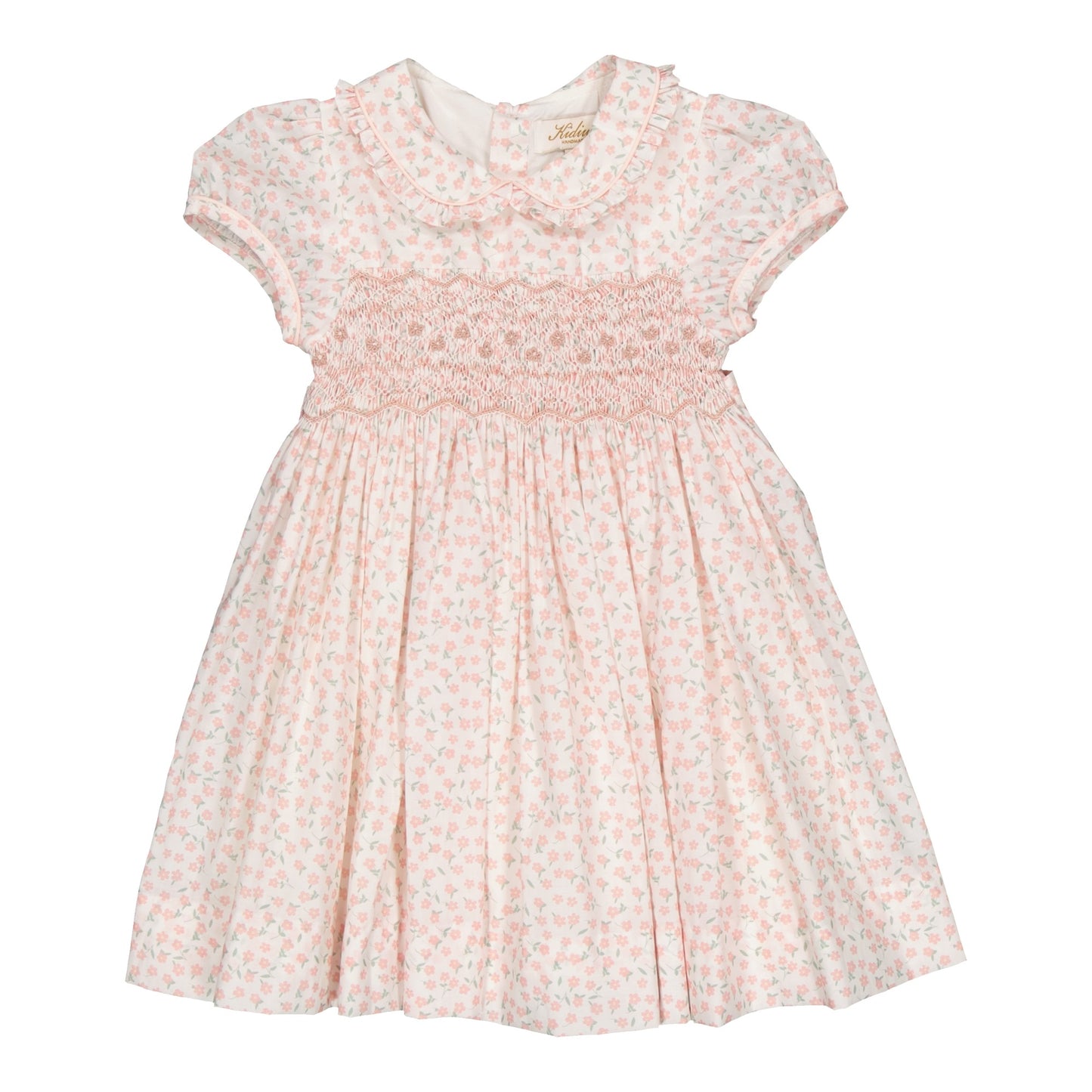 Petronille Daisy Pink Smocked Short Sleeve Dress