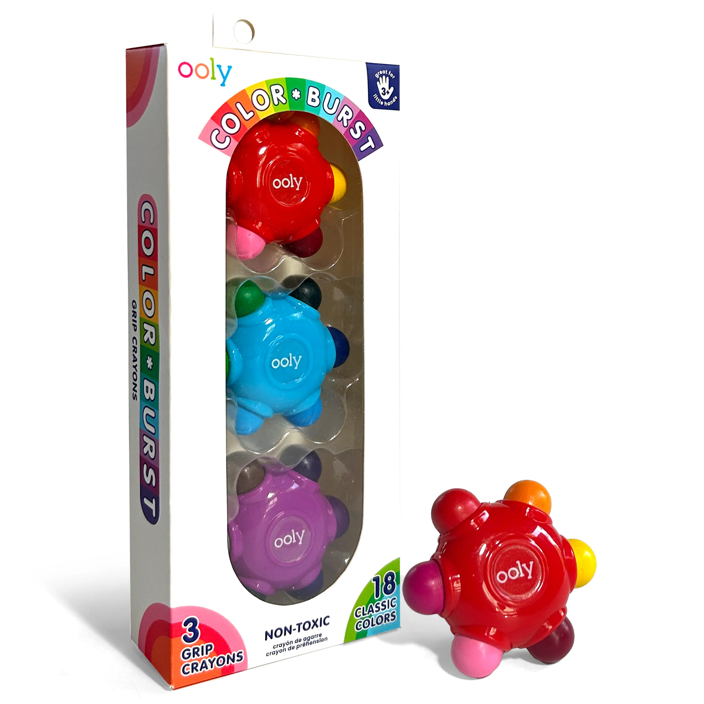 Color Burst Easy Grip Crayons, Set of 3