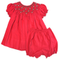 Red Corduroy Smocked Bishop Christmas Classic