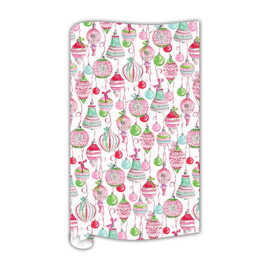 Wrapping Paper, Pink and Green Vintage Hanging 8 Ft