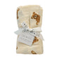 Bamboo Muslin Swaddle Blanket, Teddy Bear