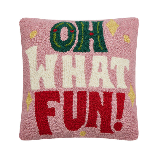 Hook Pillow, Oh What Fun!