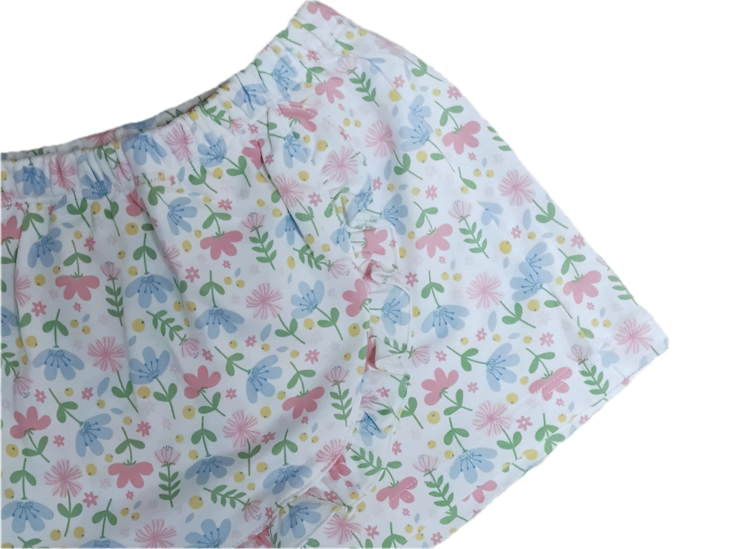 Palm Beach Floral Pima Skort