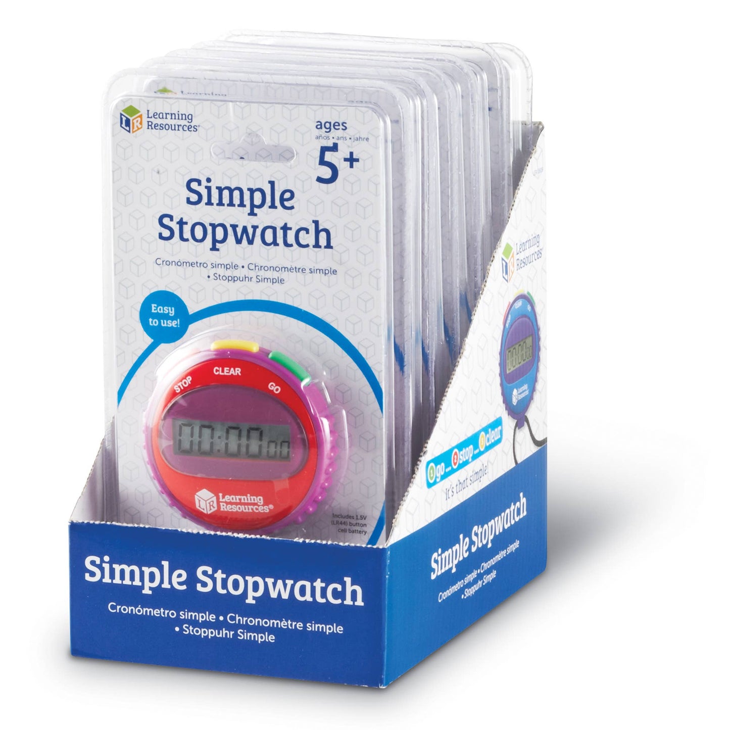 Simple Stopwatch (assorted colors red, blue and green)