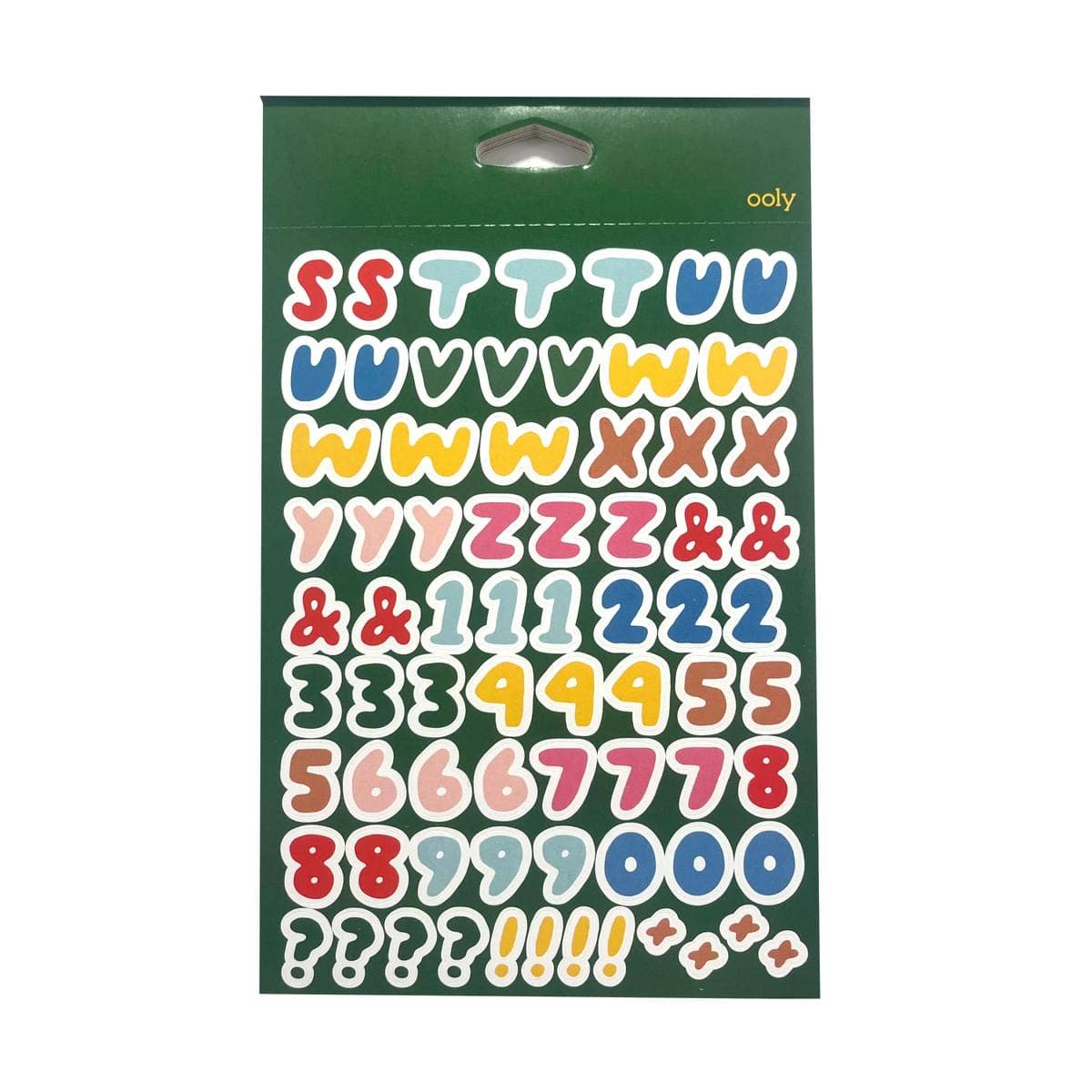 A Whole Lotta Stickers, Alphabet