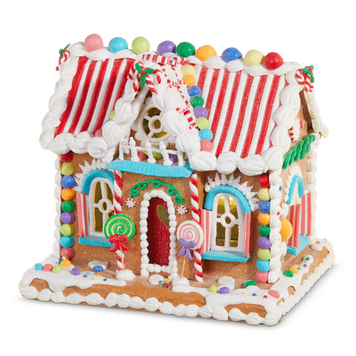 Lighted Gingerbread Candy House