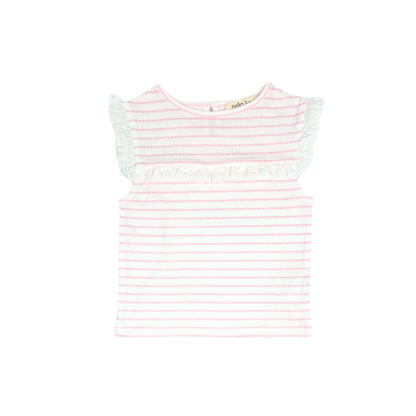 Eyelet Lace Tank, I Heart Stripes Pink