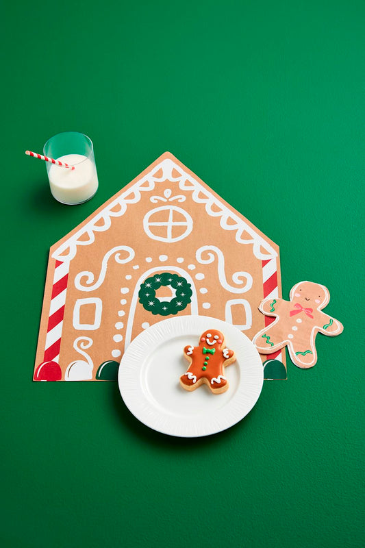 Gingerbread Paper Placemat & Napkin Set