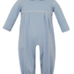 Boy's Blue Knit Collared Long Romper