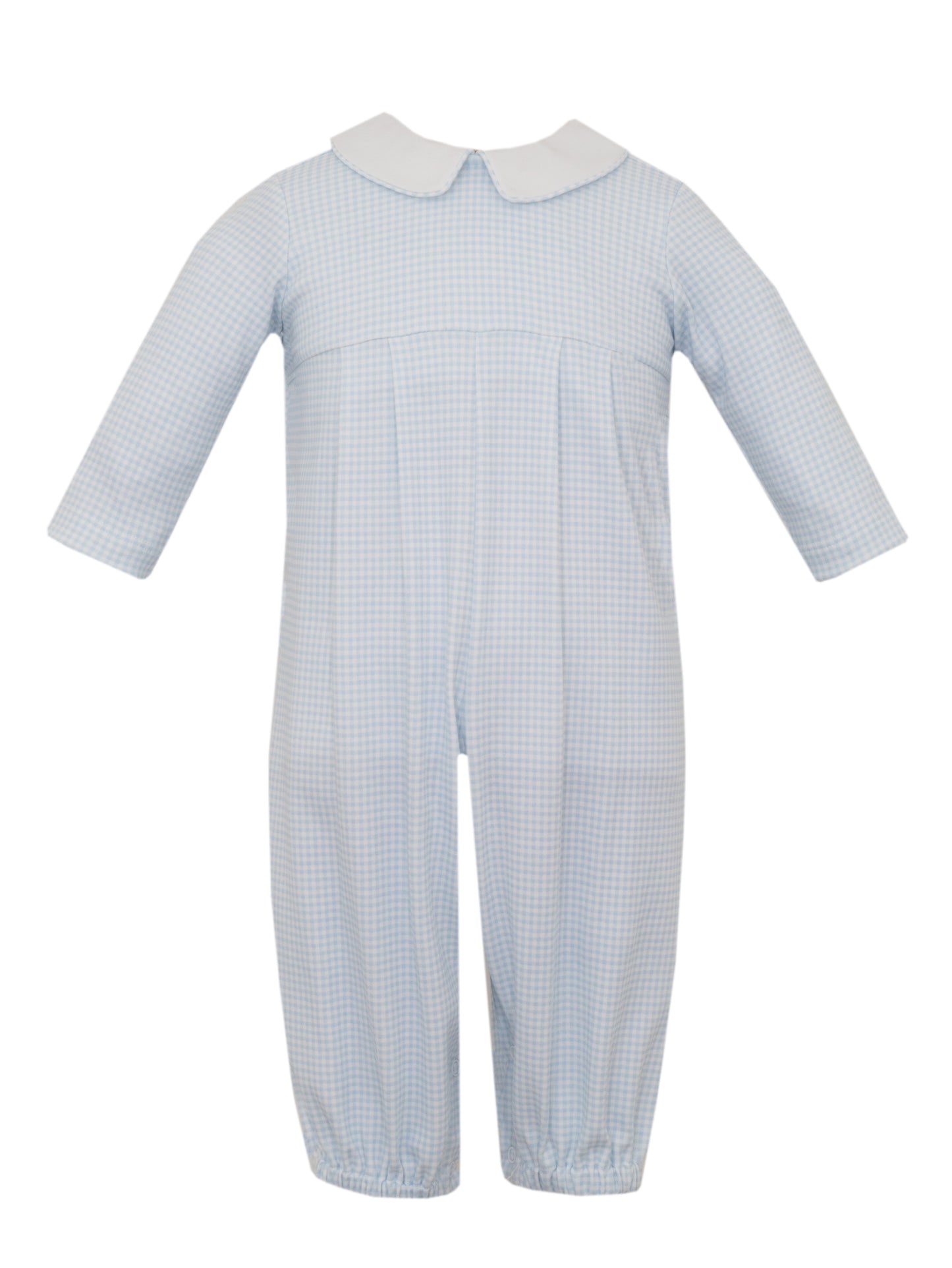 Light Blue Gingham Romper