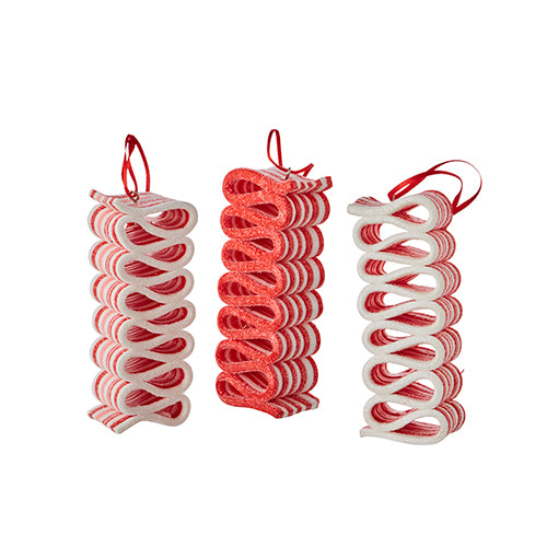 Ornament, Red & White Ribbon Candy (sold individually)