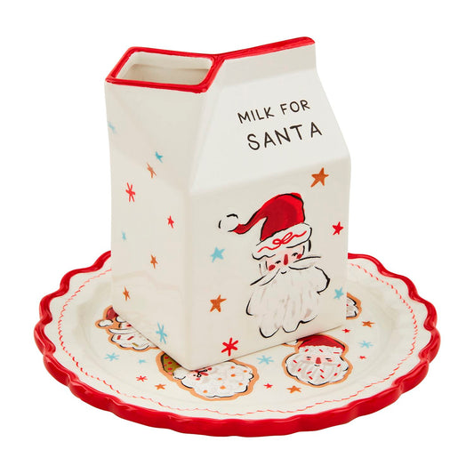 Milk & Cookies for Santa Ceramic Set