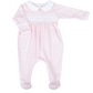 Pink Mini Checks F24 Smocked Collared Girl Footie