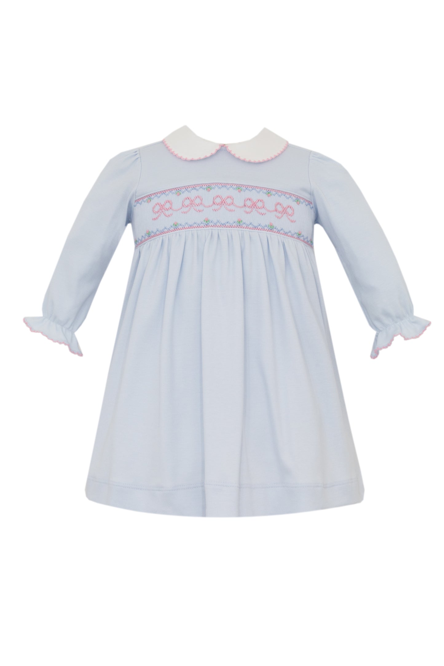 Bows Blue Knit Dress
