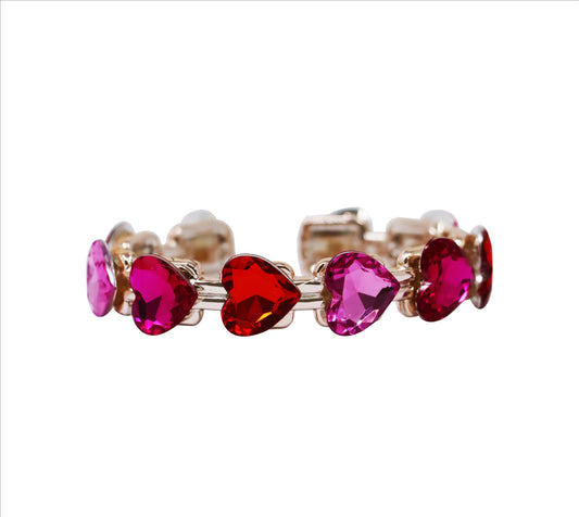 Gemstone Heart Bangle