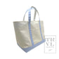 Maxi Tote, Coated Canvas Large Natural With Gingham Sky