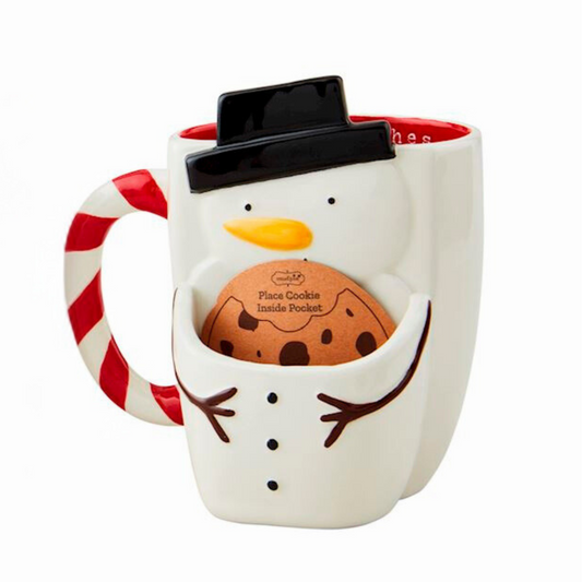 Snowman Milk and Cookies White Mug