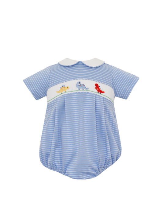 Dinosaurs Blue Knit Stripe Bubble