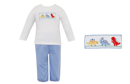 Dinosaurs Blue Knit Pant Set