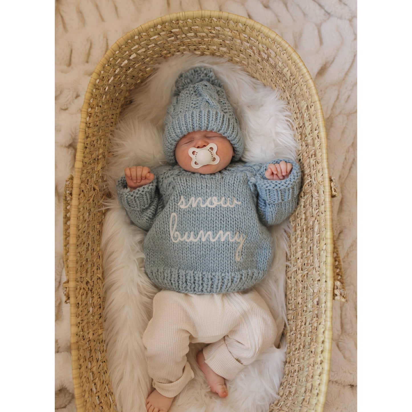 Snow Bunny Surf Blue Crew Neck Sweater