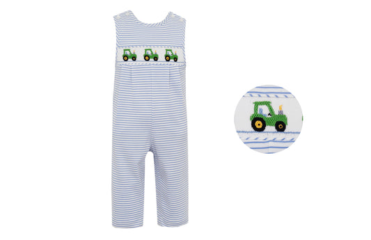 Tractor Blue Stripe Knit Long Jon Jon